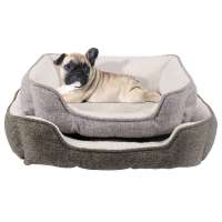 Manufacturer wholesale OEM custom logo linen soft plush dog warm beds