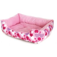 pink heart cute dog beds