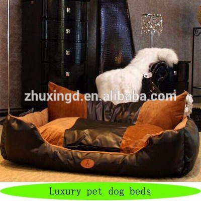 Luxury pet dog beds leather, bed for large pets, pets and dogs